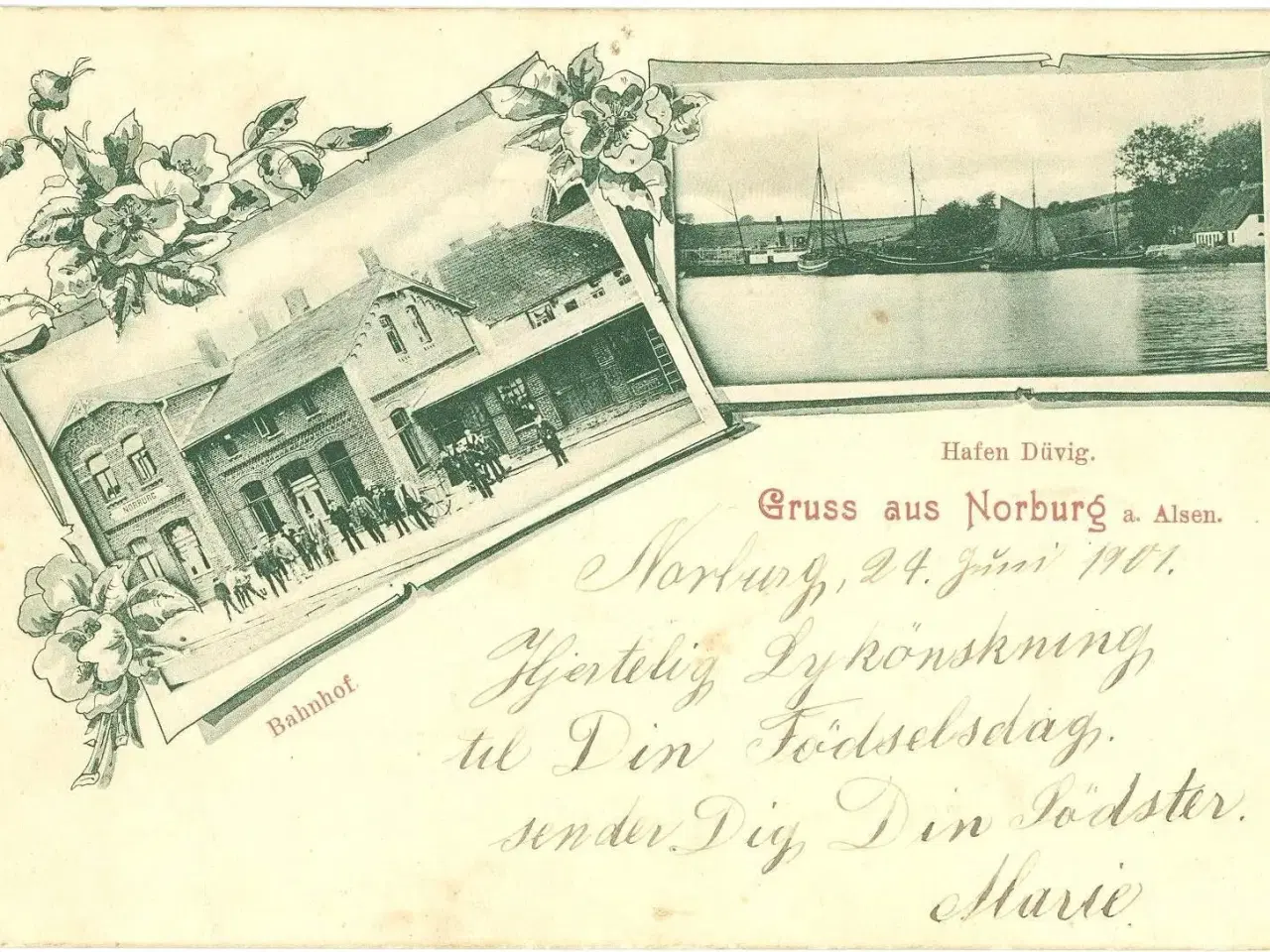 Billede 1 - Nordborg Amtsbanestation 1901