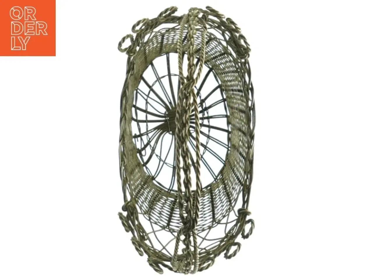 Billede 1 - Fil de Fer Flettet Metal kurv (str. 17 x 20 cm)