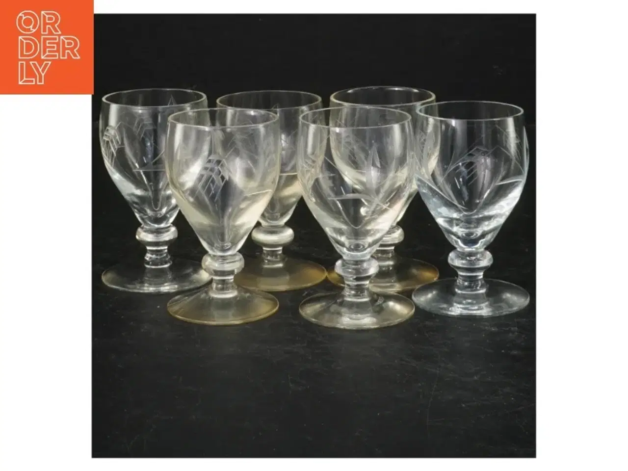Billede 1 - Holmegaard Bygholm portvinsglas (str. 6 styk. ø. 4,5 cm. længde. 8 cm)