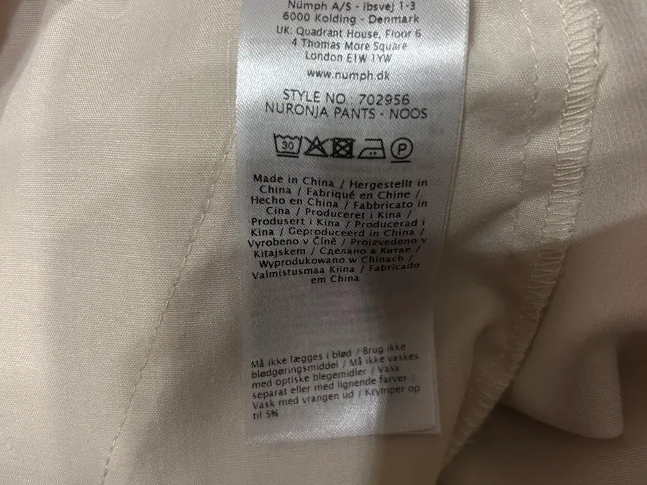 Billede 1 - Nye lyse Numph bukser
