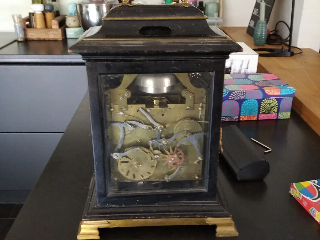 Billede 2 - Bord ur med glas  til urværk