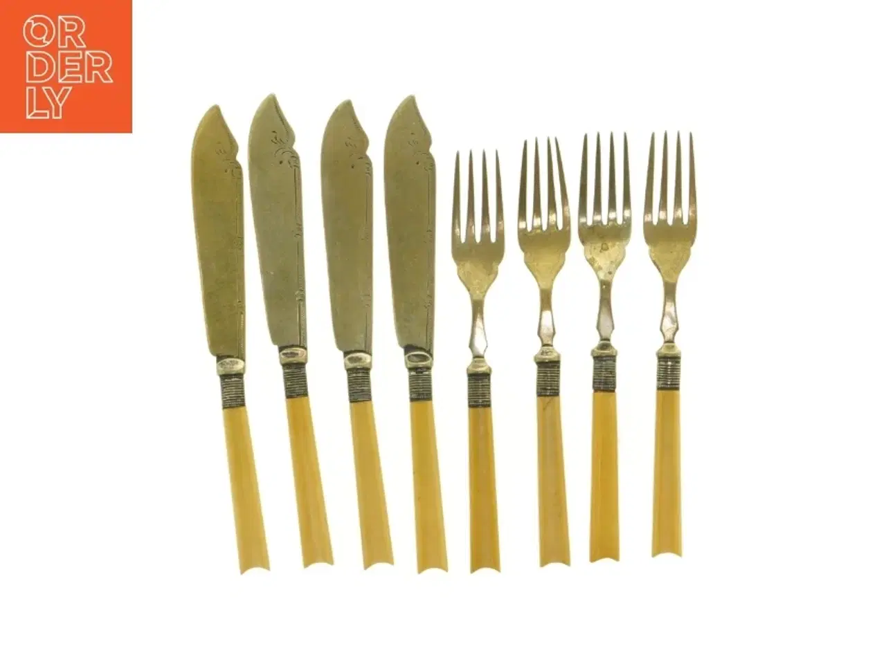 Billede 1 - Vintage sølvtøj fiske bestiksæt (str. 18 cm og 20 cm)