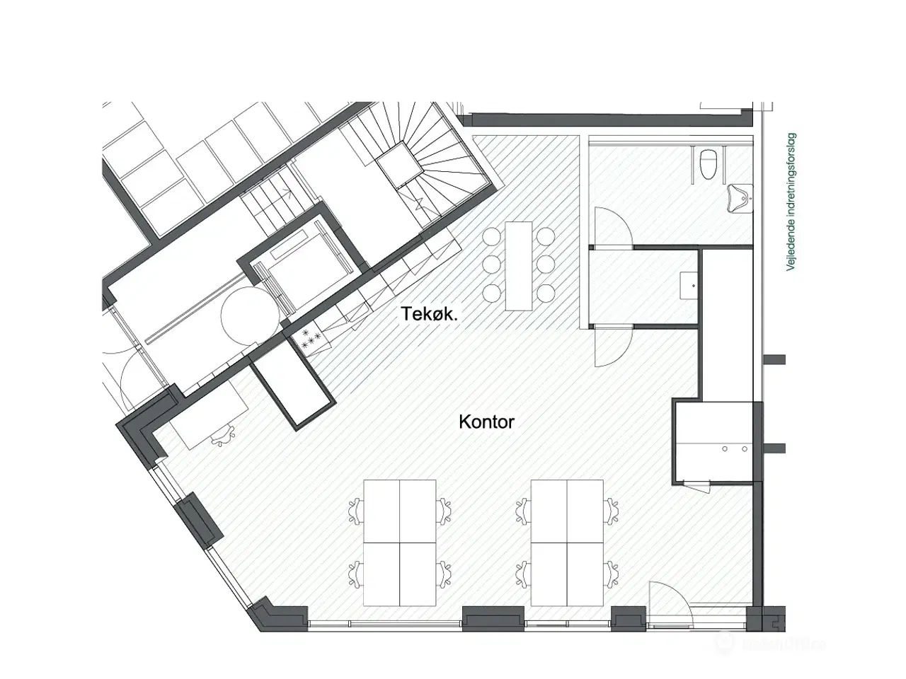 Billede 7 - Lyst kontorlejemål i Carlsberg Byen nær offentlig transport og med gode parkeringsmuligheder.