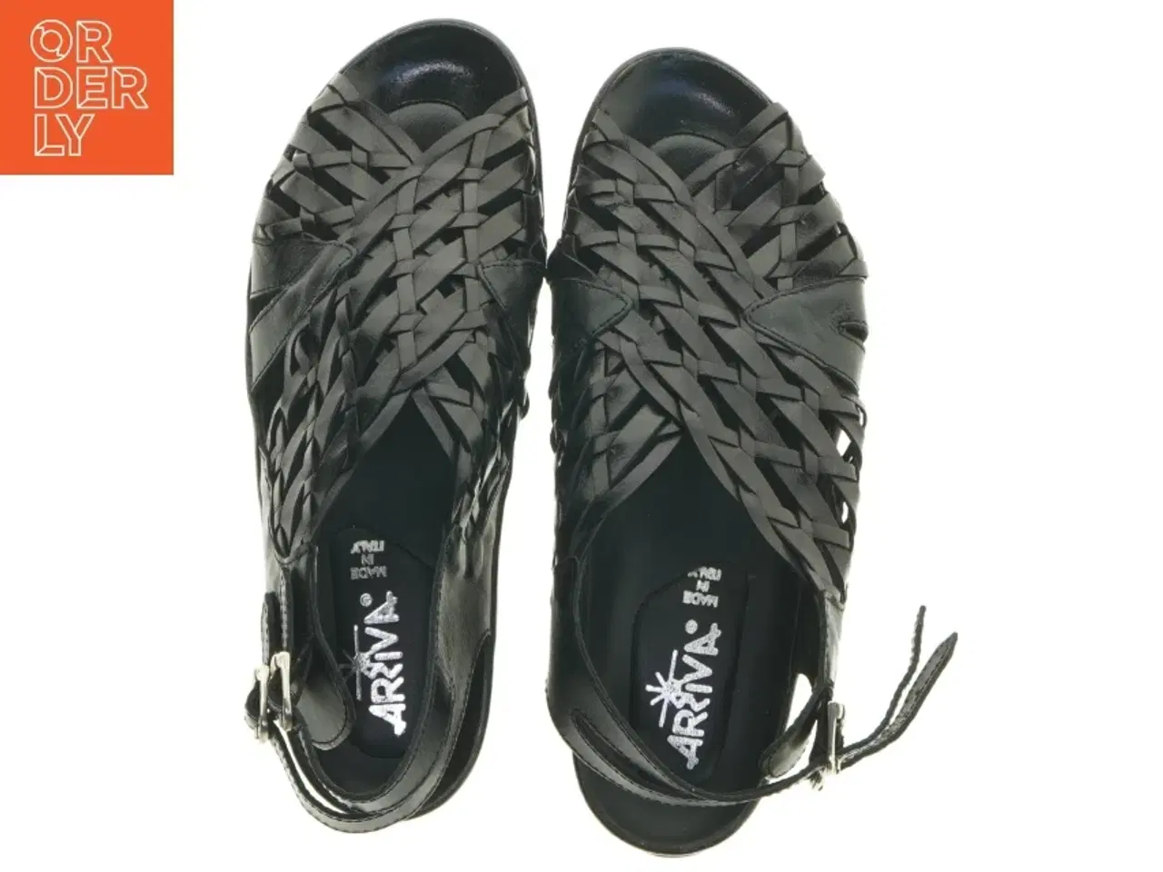 Billede 5 - Ubrugte Sorte flettede sandaler fra Arriva (str. 37 )