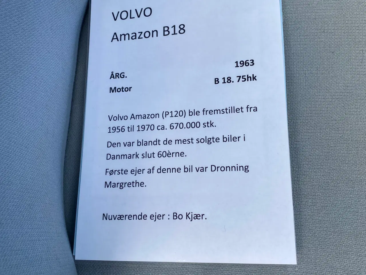 Billede 12 - Volvo Amazon. Har været dronningens.