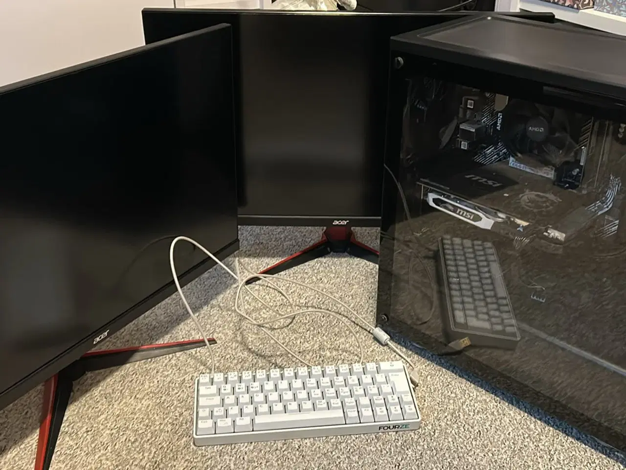 Billede 1 - Stationær computer med 2 skærme