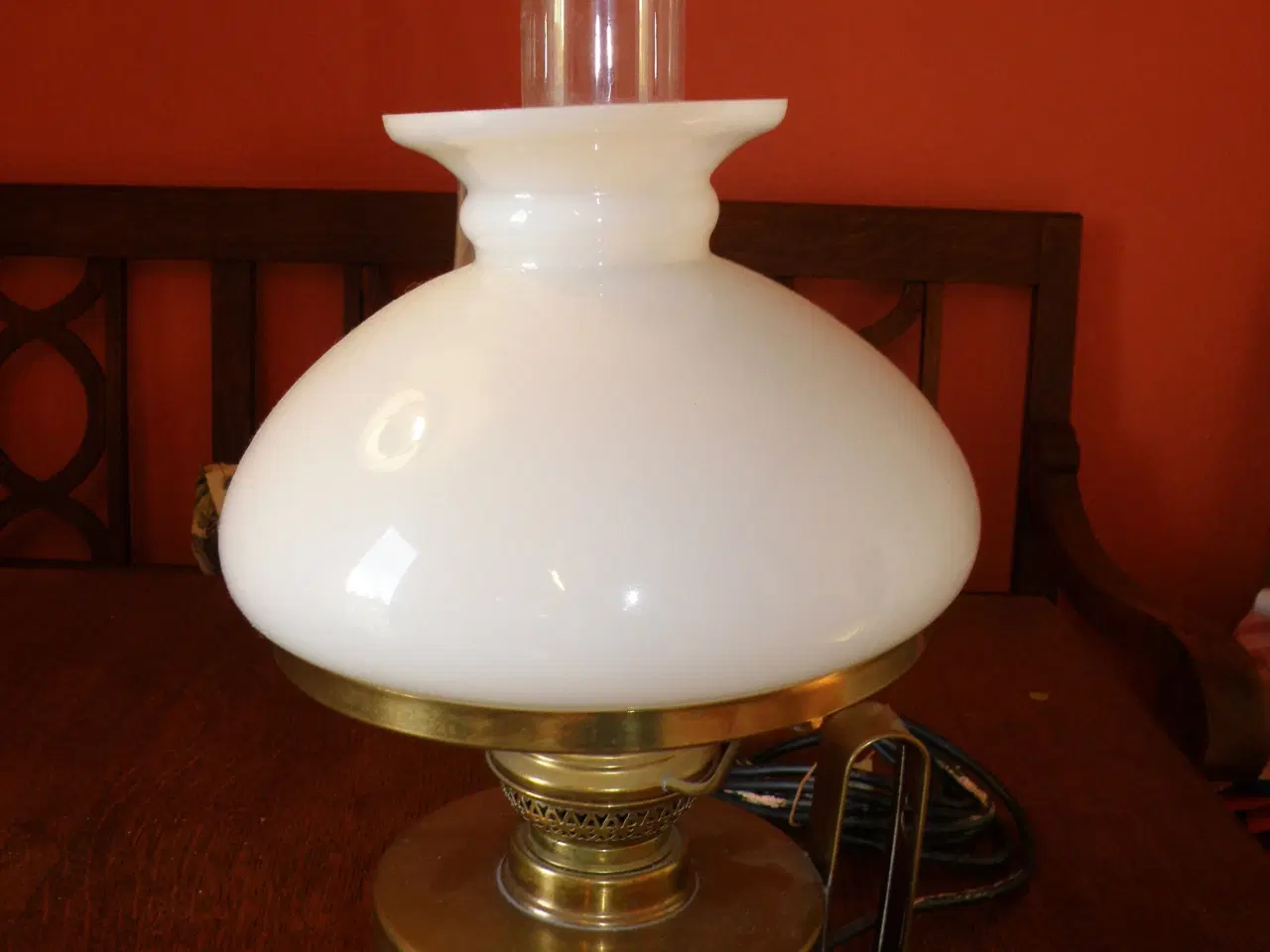 Billede 1 - Lampe - el-petroleumslampe - Fin og original