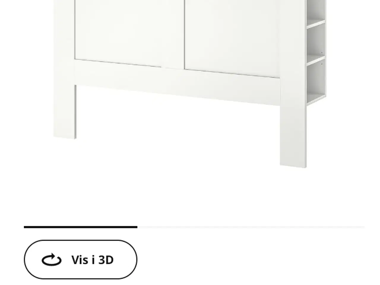 Billede 1 - Ikea BRIMNES seng + gavl, 140x200 + madras og topm