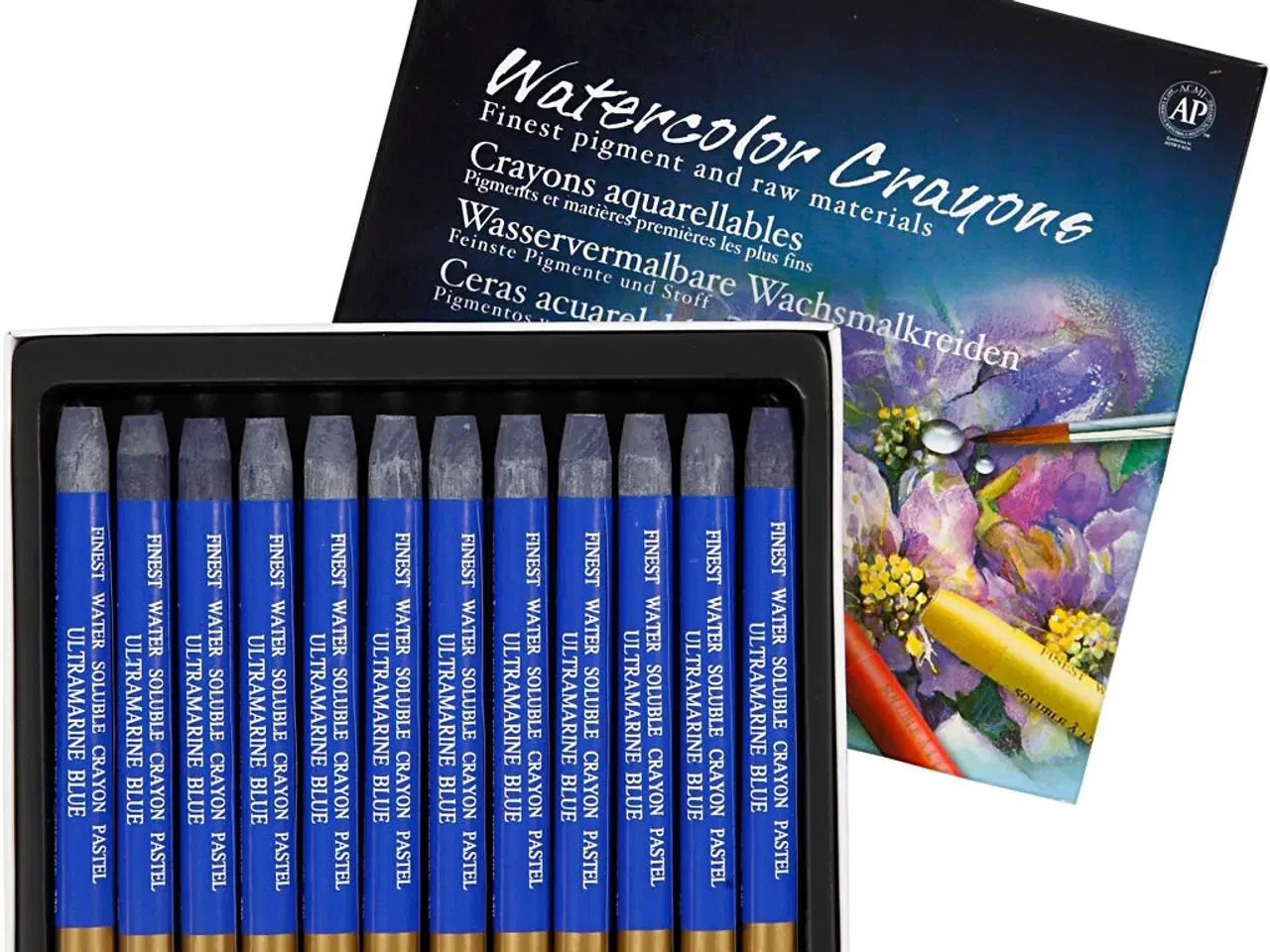 Billede 1 - Gallery Akvarel Ultramarine - 12 stk. Farvekridt