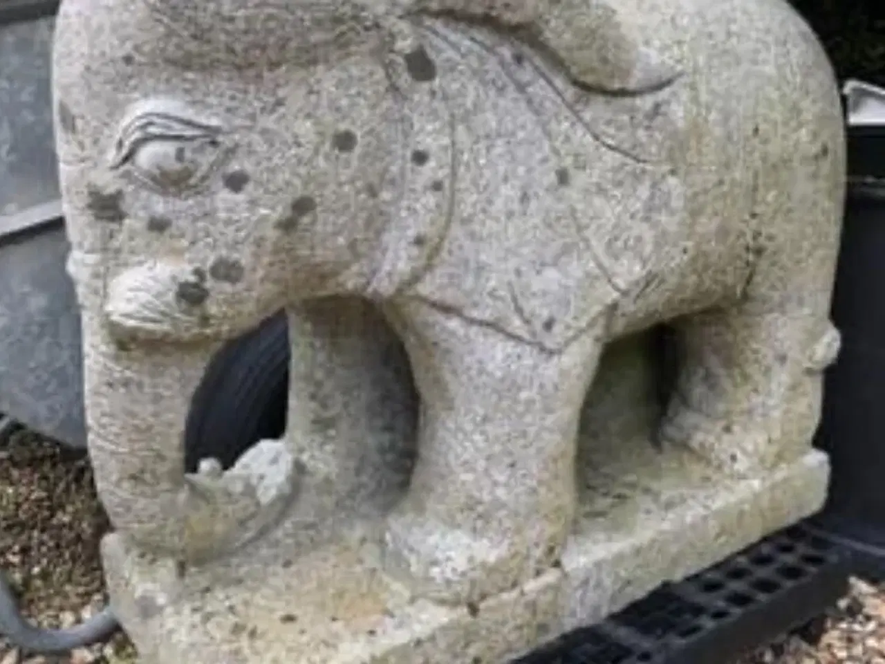 Billede 1 - Granit elefant