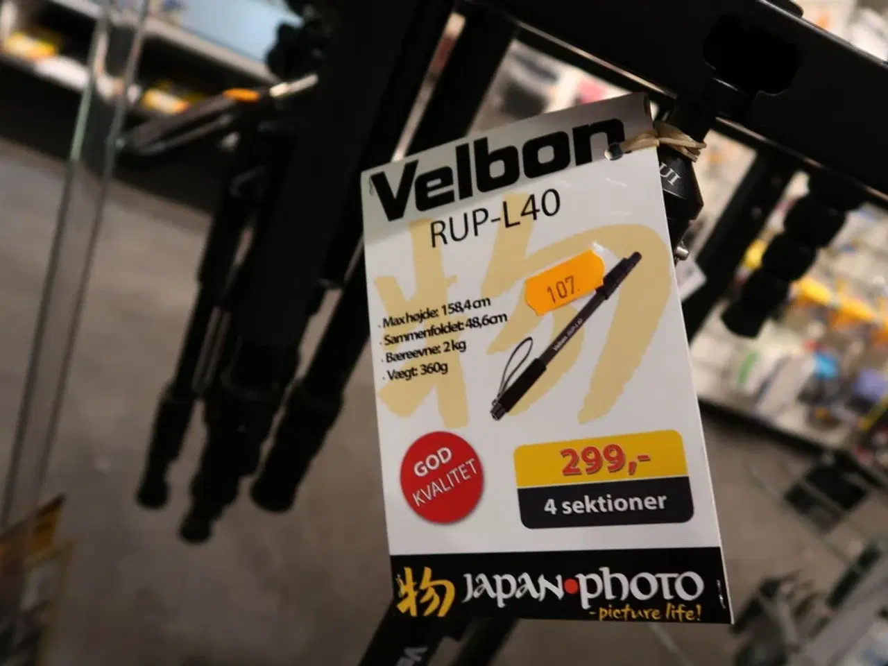 Billede 2 - Kamerastativ VELBON RUP-L40