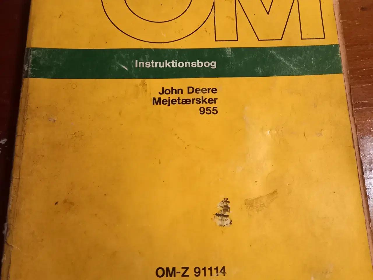 Billede 1 - Instruktionsbog til John Deere 955