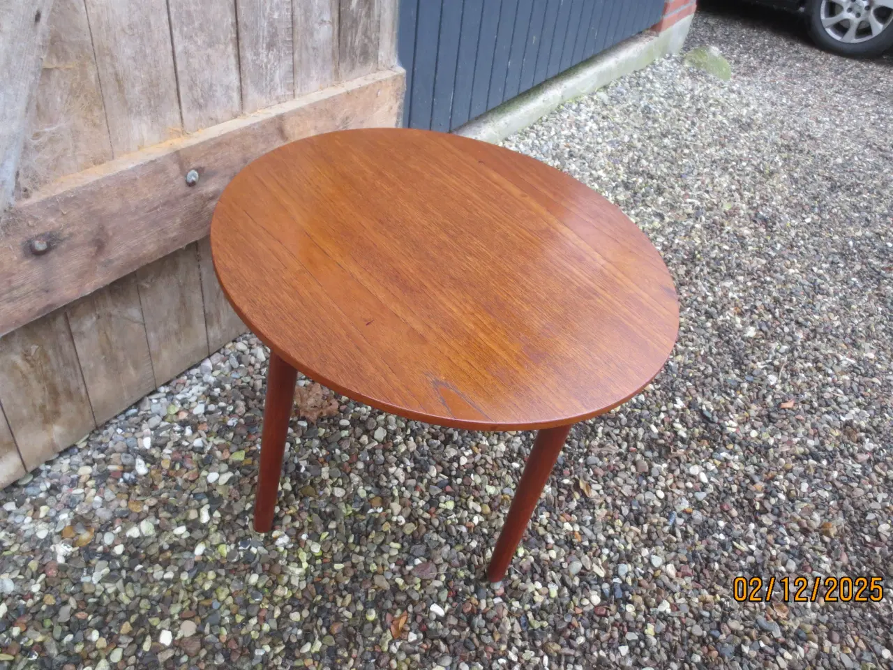 Billede 3 - 1 stl Rund Teak Sofabord/Sidebord