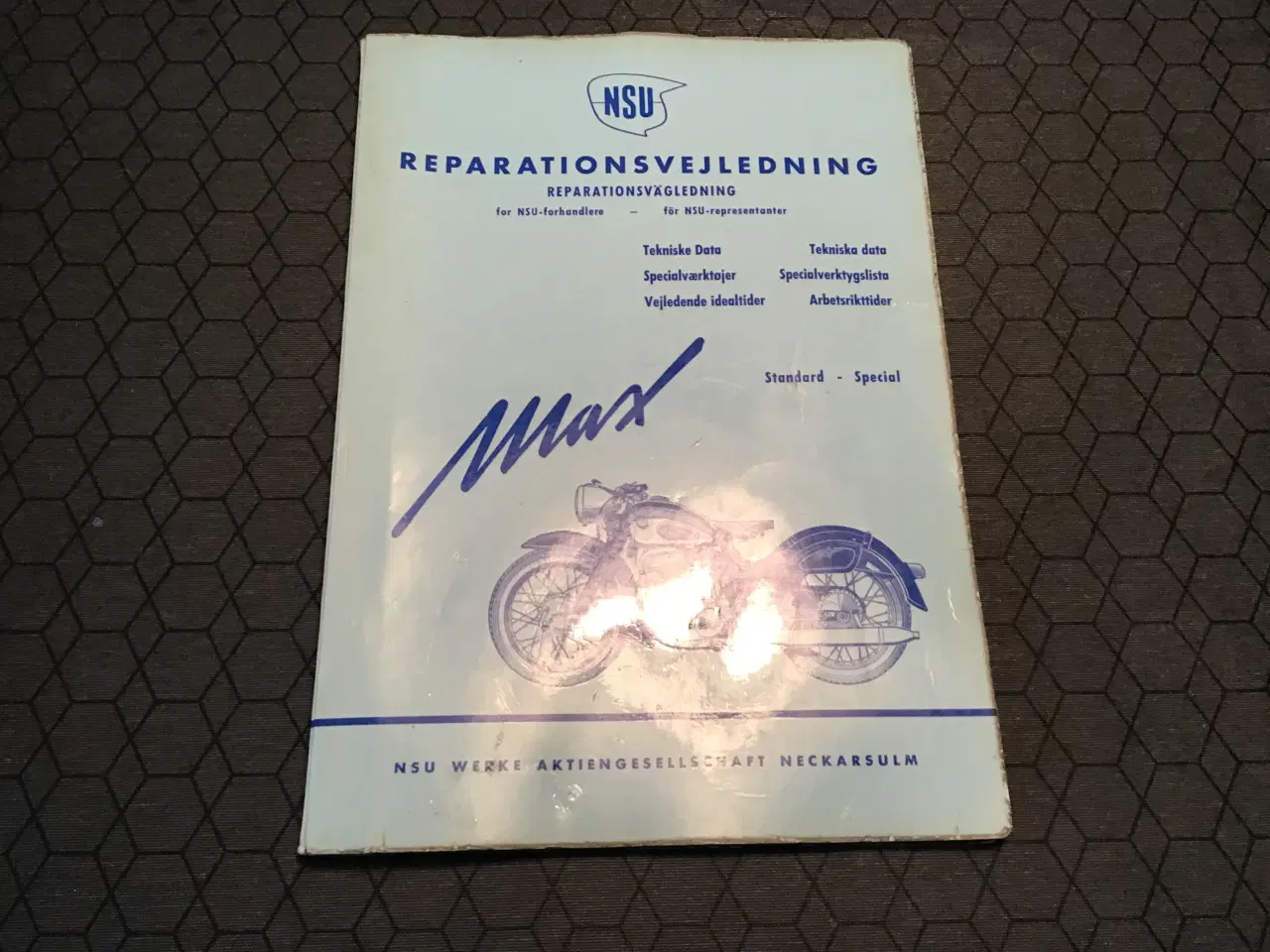 Billede 1 - Nsu Max reparationsvejledning bog original 