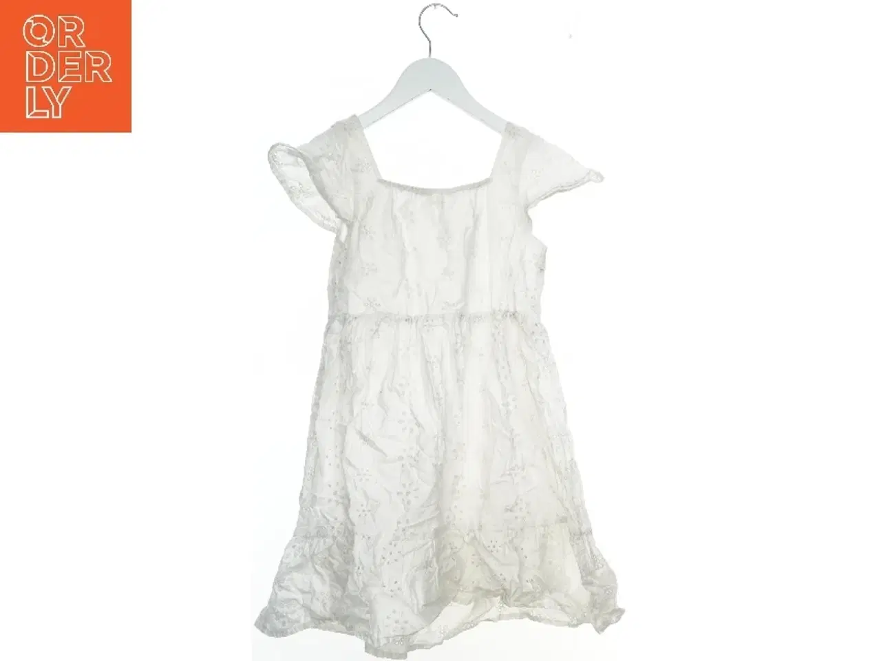 Billede 2 - Hvid kjole med broderi fra H&M (str. 140)