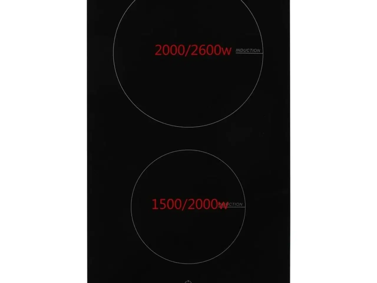 Billede 2 - Induktionskogeplade med 2 brændere Touch Control glas 3500 W