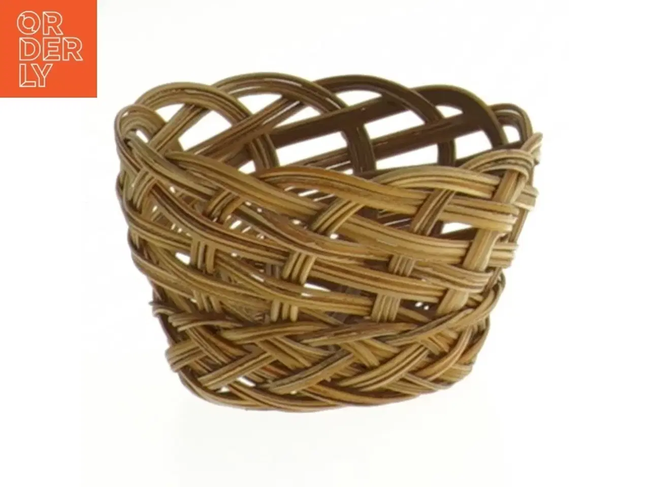 Billede 1 - Flettet kurv (str. Ø. 6 cm. længde. 4,5 cm)