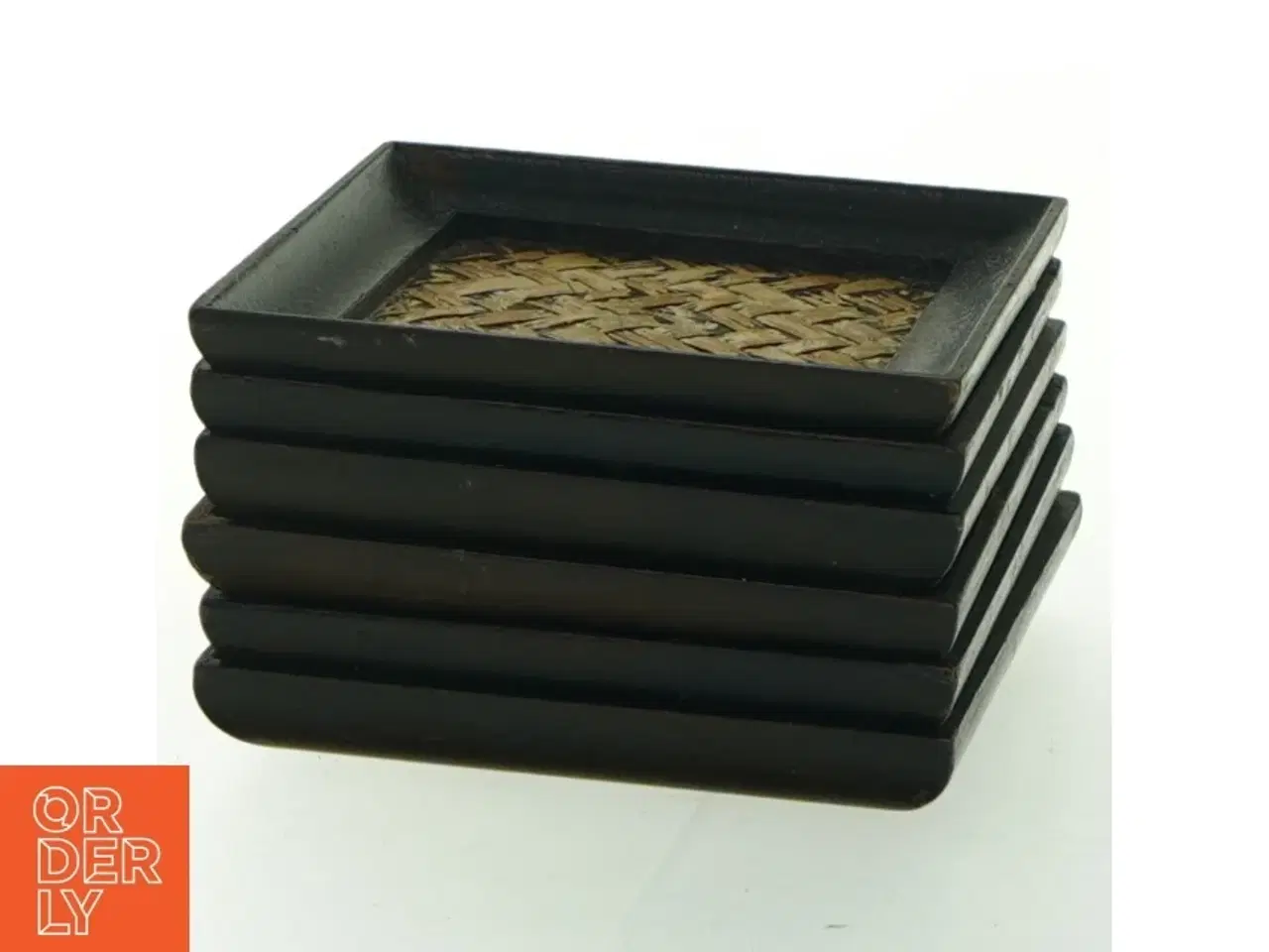 Billede 2 - Sæt med seks fletdekorerede bordskånere (str. 10x10 cm)