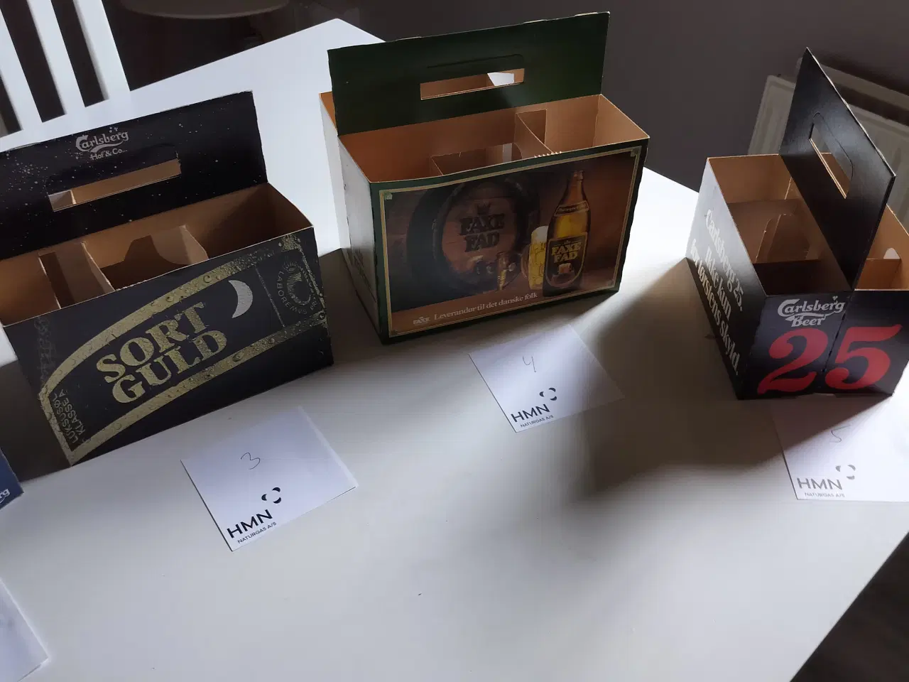 Billede 6 - Gamle 6 pack pap ølkasser