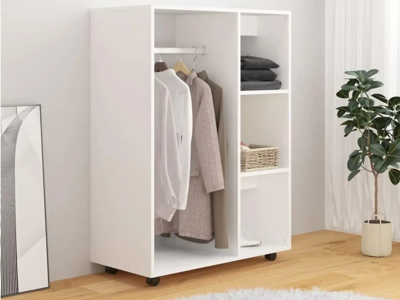 Billede 3 - Garderobe 80x40x110 cm spånplade hvid