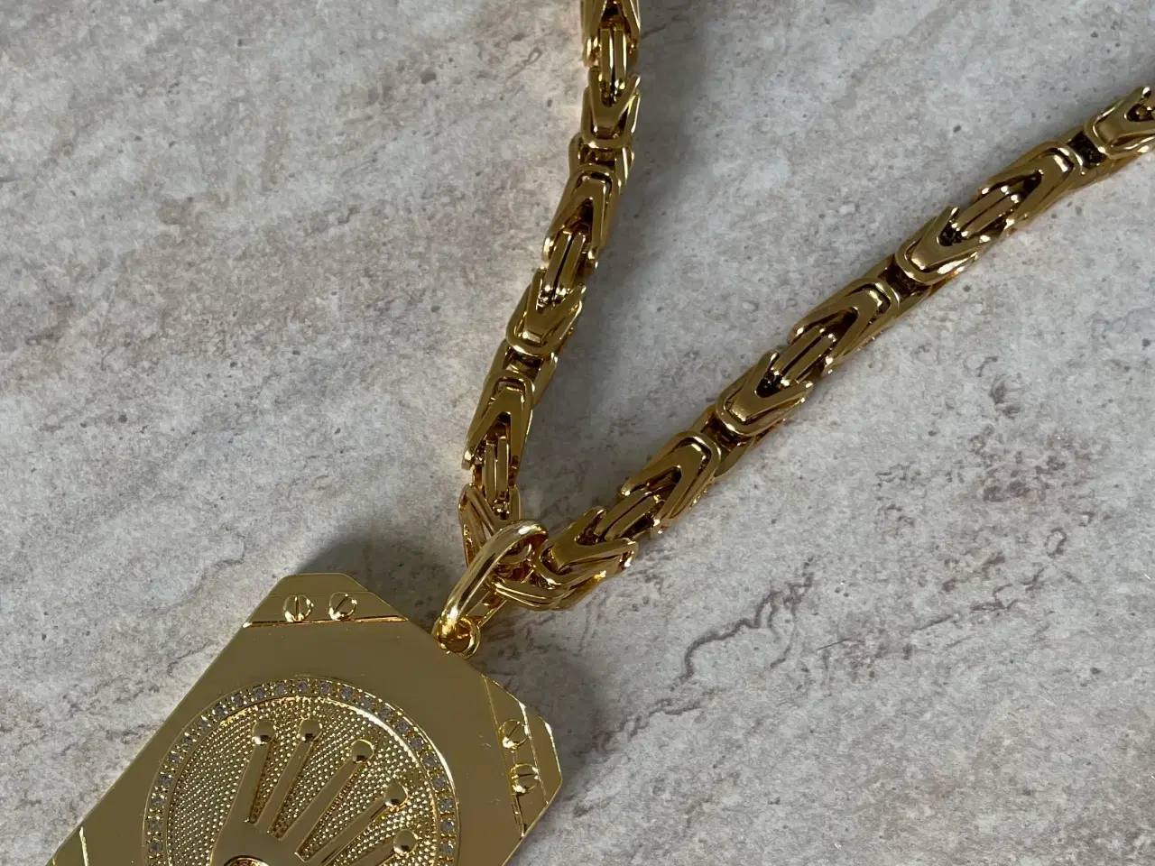 Billede 4 - Goldfilled kongekæde med custom vedhæng