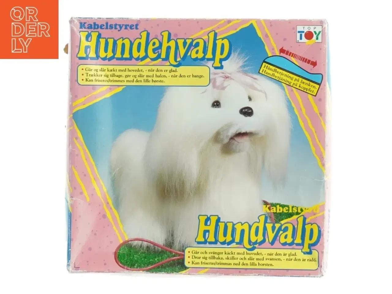 Billede 1 - Vintage kabelstyret Hundehvalp fra Top Toy (str. 23 x 23 cm)