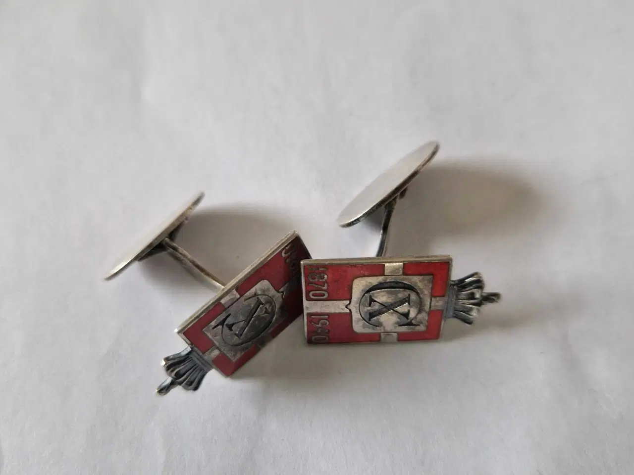 Billede 10 - Manchet knapper mv Georg Jensen kongemærker 