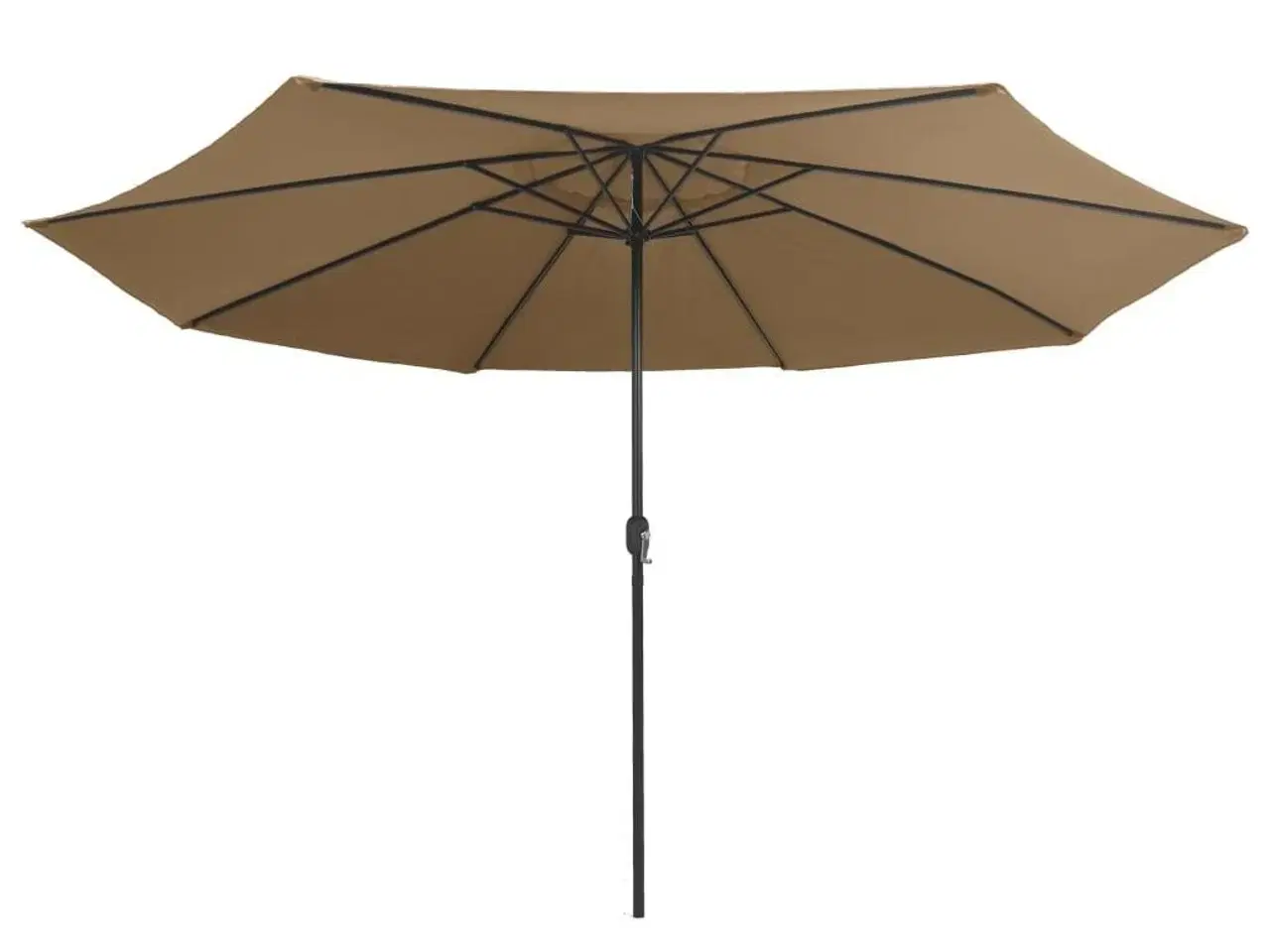 Billede 4 - Parasol med metalstang 390 cm gråbrun