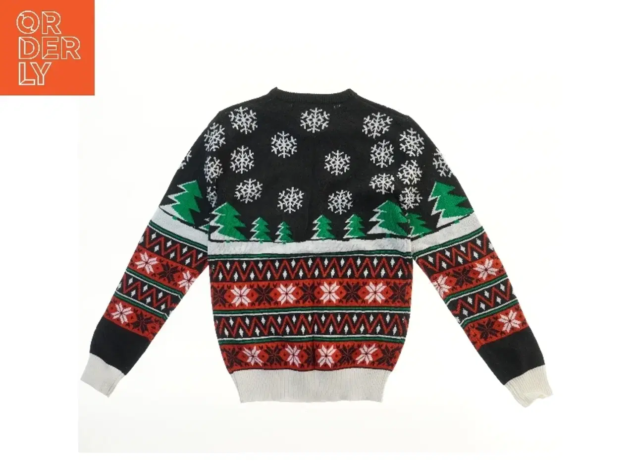 Billede 2 - Julesweater med julemand og snefnug (str. 164)