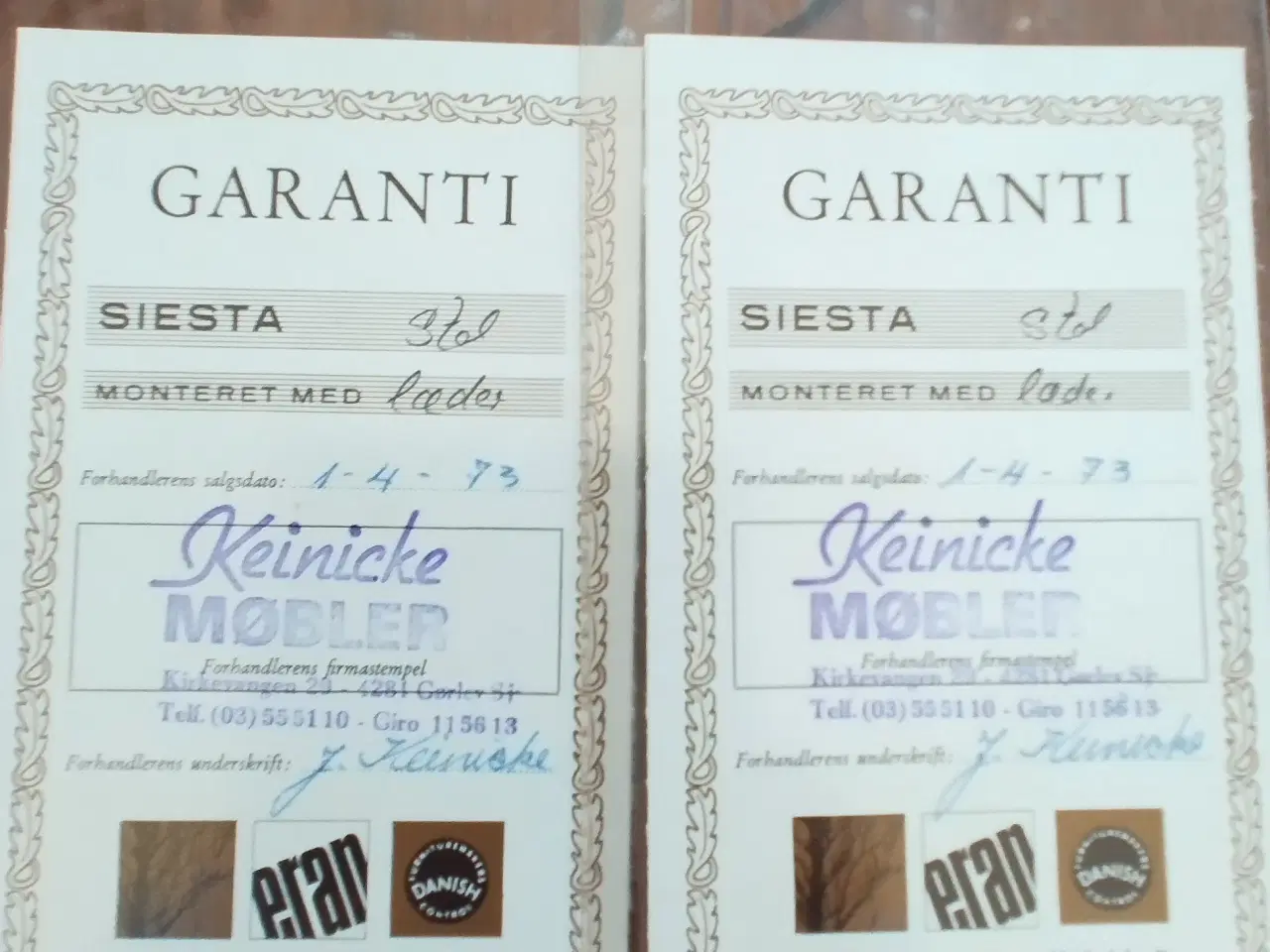 Billede 3 - 2 cognac farvede lænestole på 5 benet drejefod