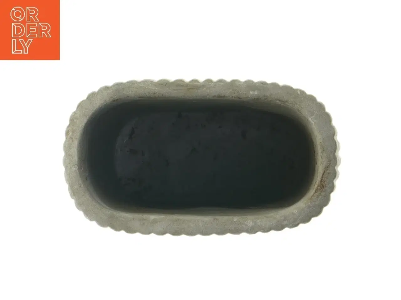 Billede 3 - Grå riflet vase (str. 15x11,5 cm)