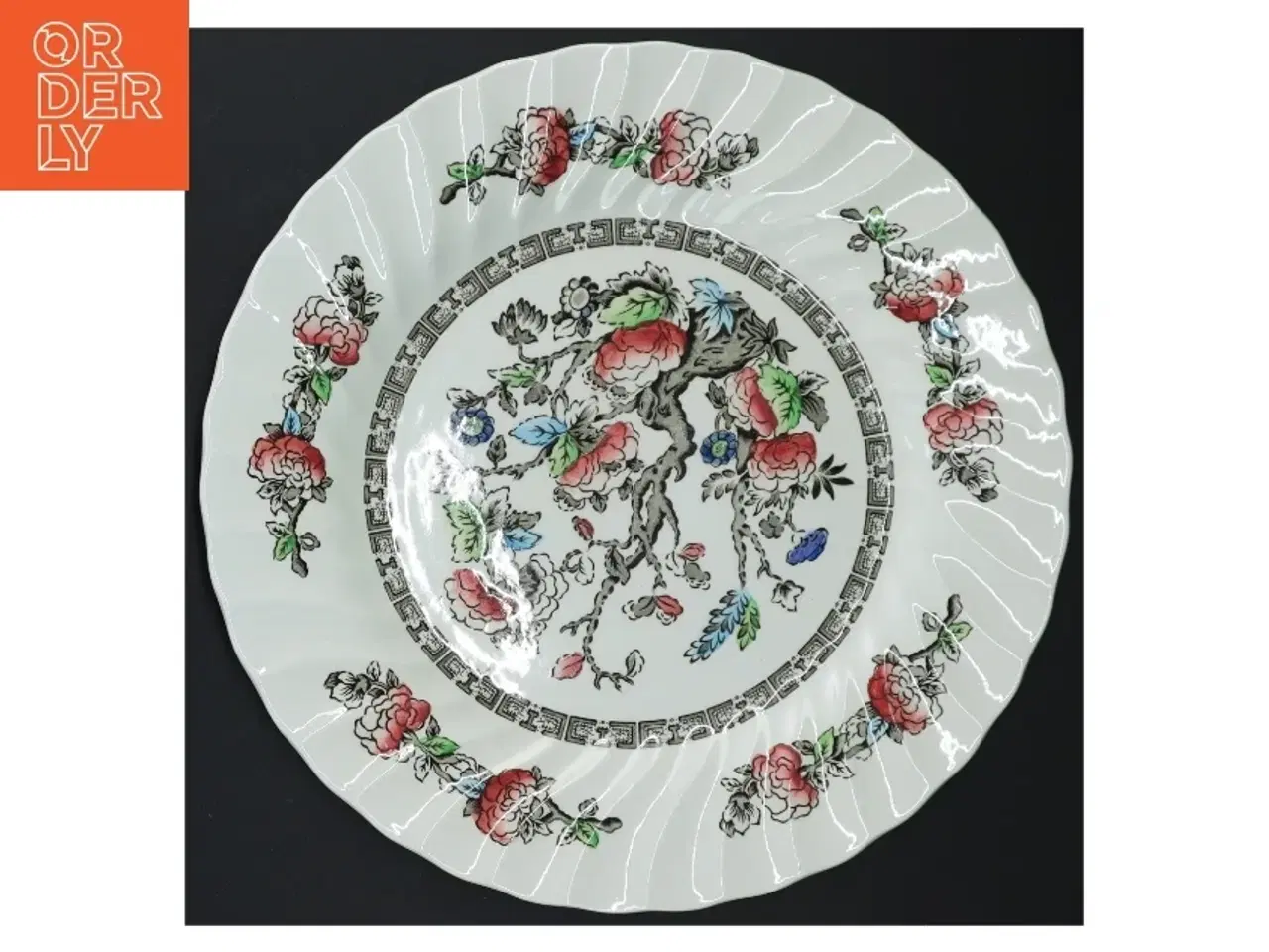 Billede 4 - Dekorative tallerkener fra Staffordshire (str. Ø. 26 cm. 3 stykker)