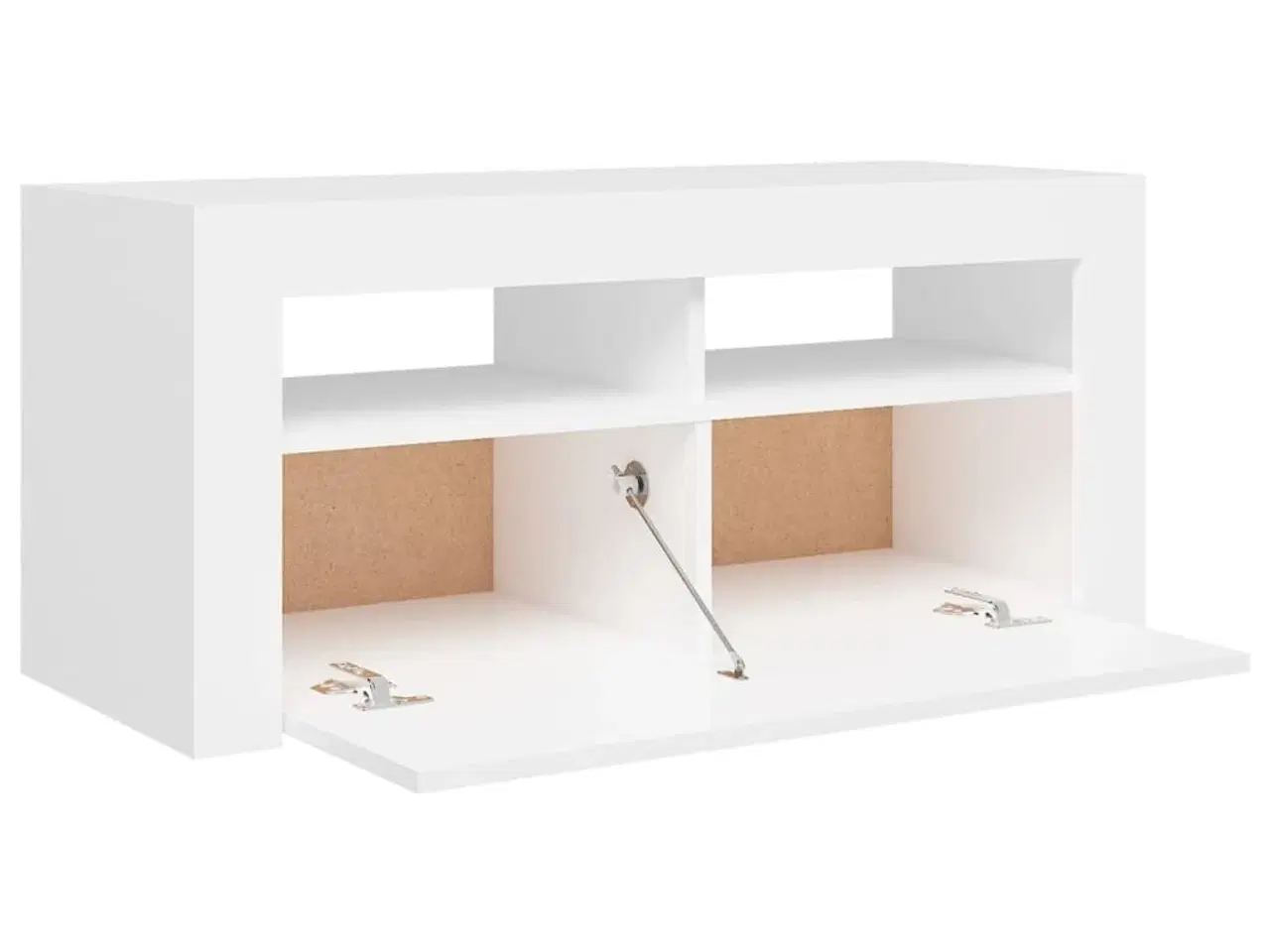 Billede 10 - Tv-skab med LED-lys 90x35x40 cm hvid