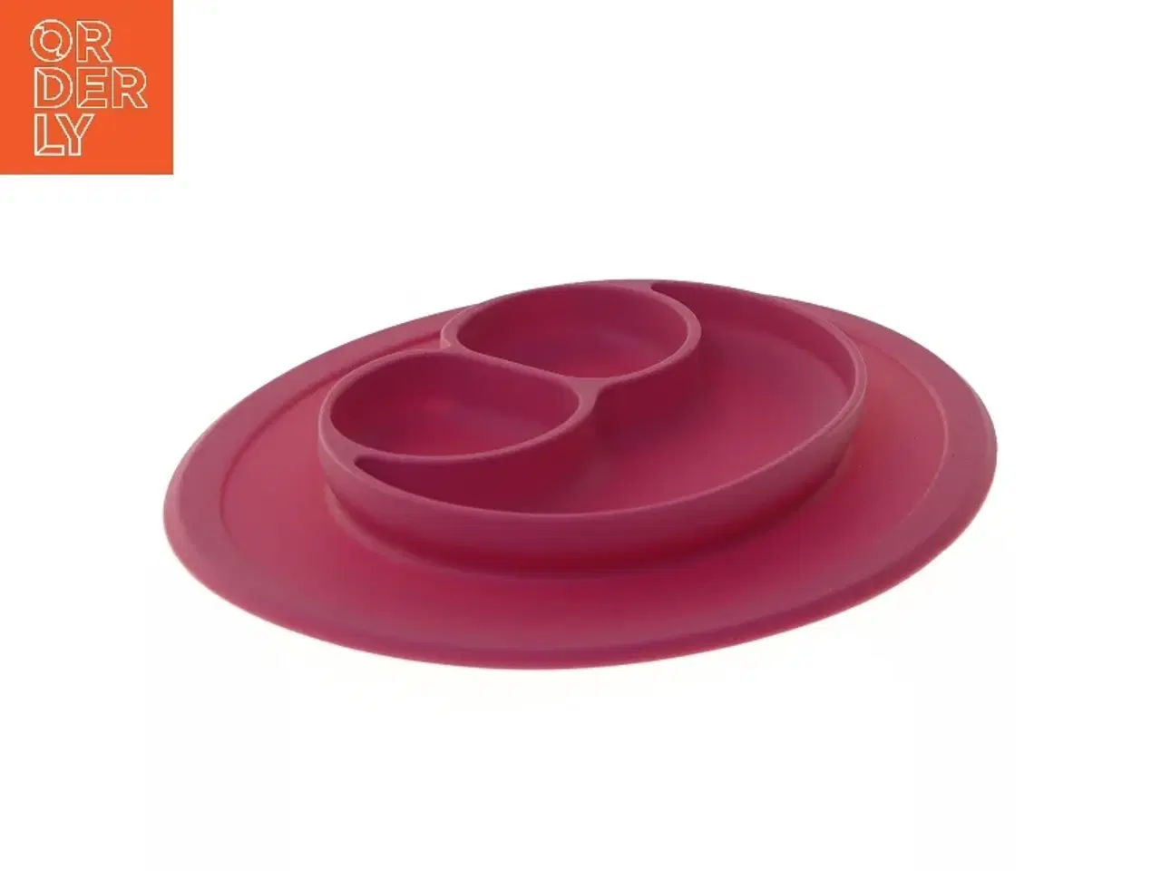 Billede 3 - Rund silikone tallerken med rum (str. 27 cm)