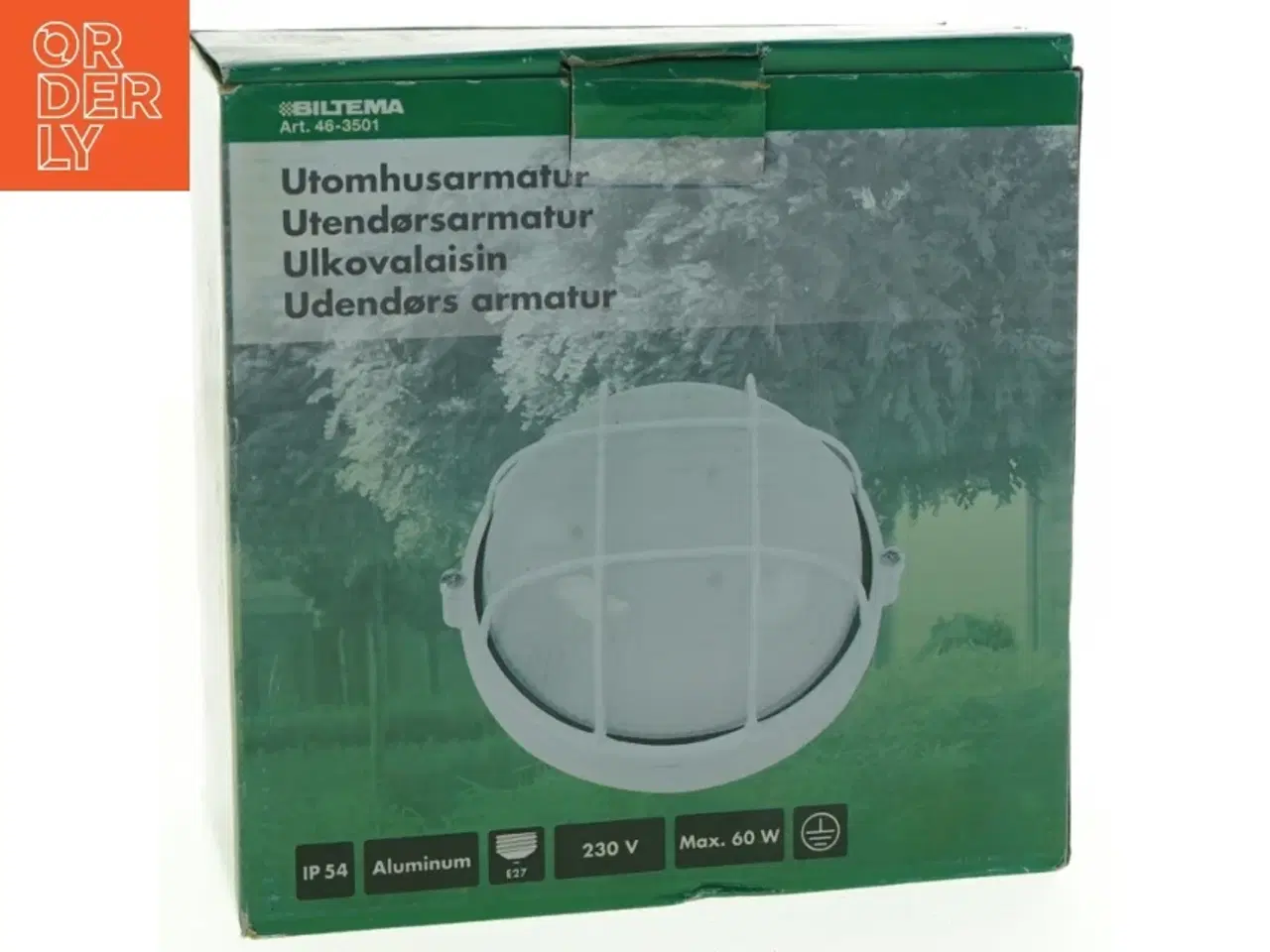 Billede 1 - Udendørs væglampe fra Biltema (str. 18 x 18 cm)