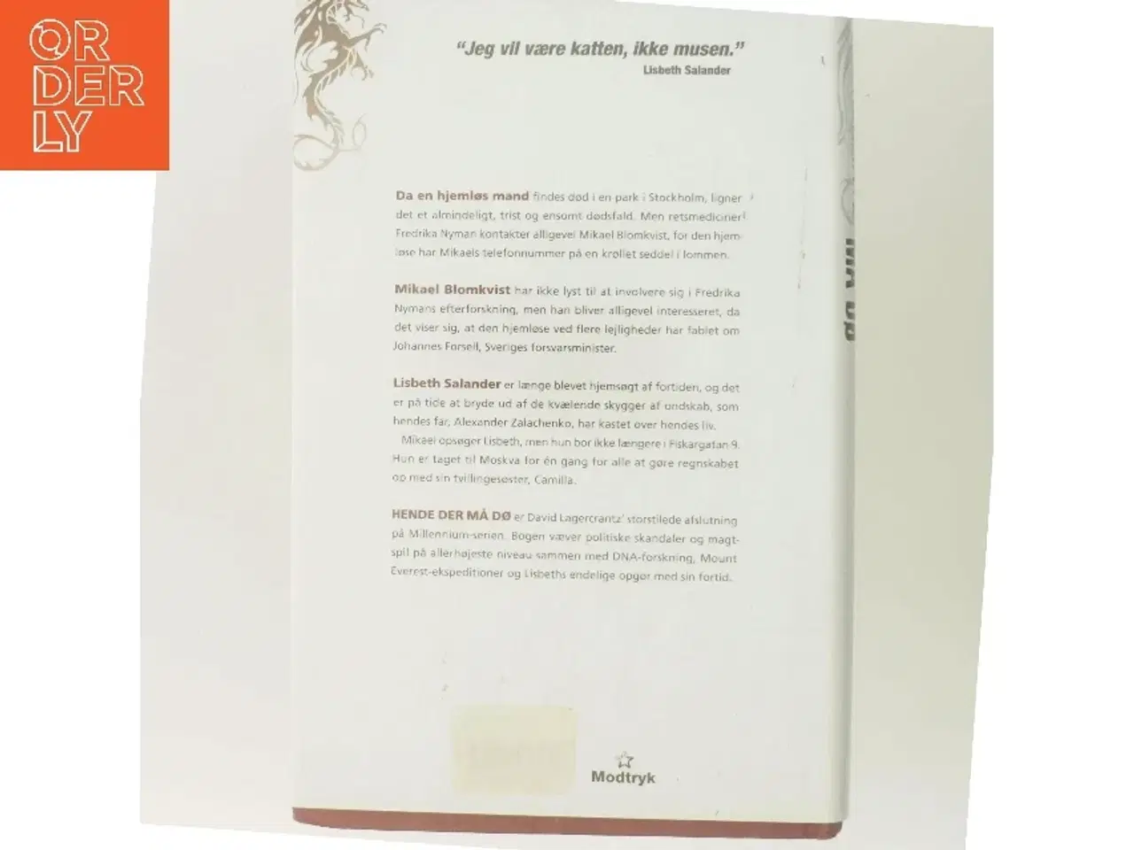 Billede 3 - Hende der må dø af David Lagercrantz (Bog)