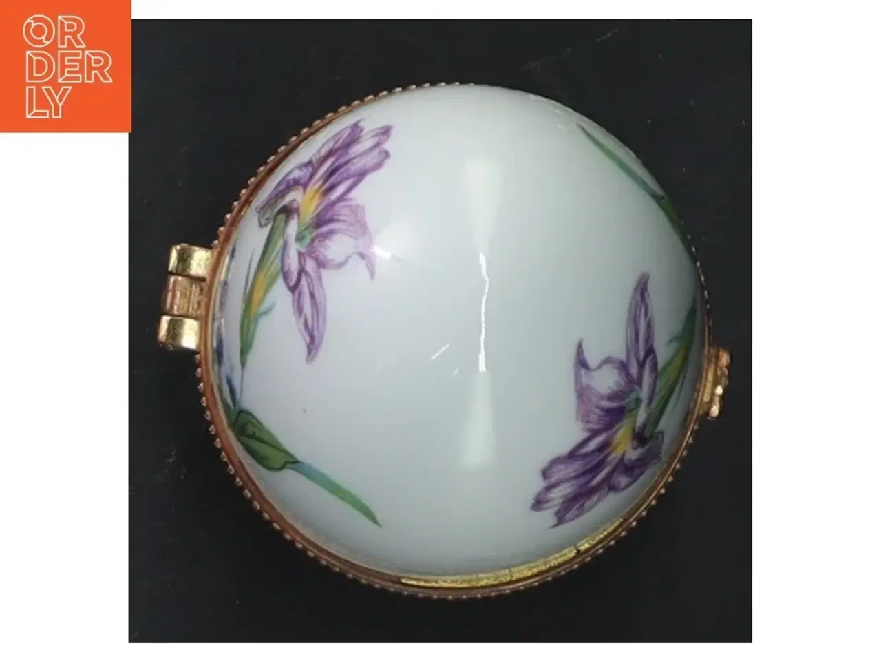 Billede 3 - Porcelænsæg med blomstermotiv (str. 10x7 cm)