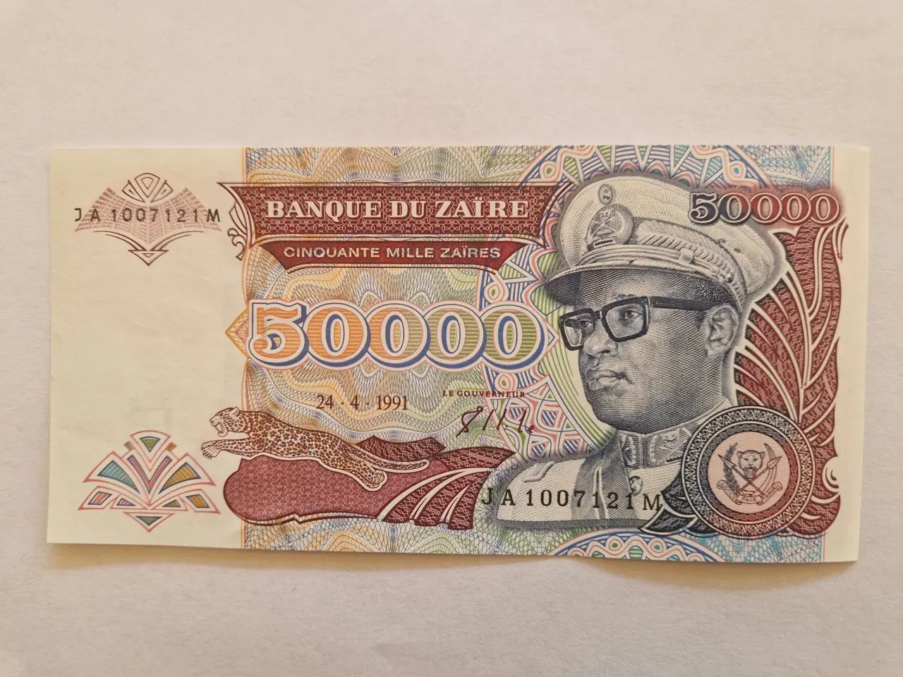 Billede 1 - 50000 Zaires Zaire 1991