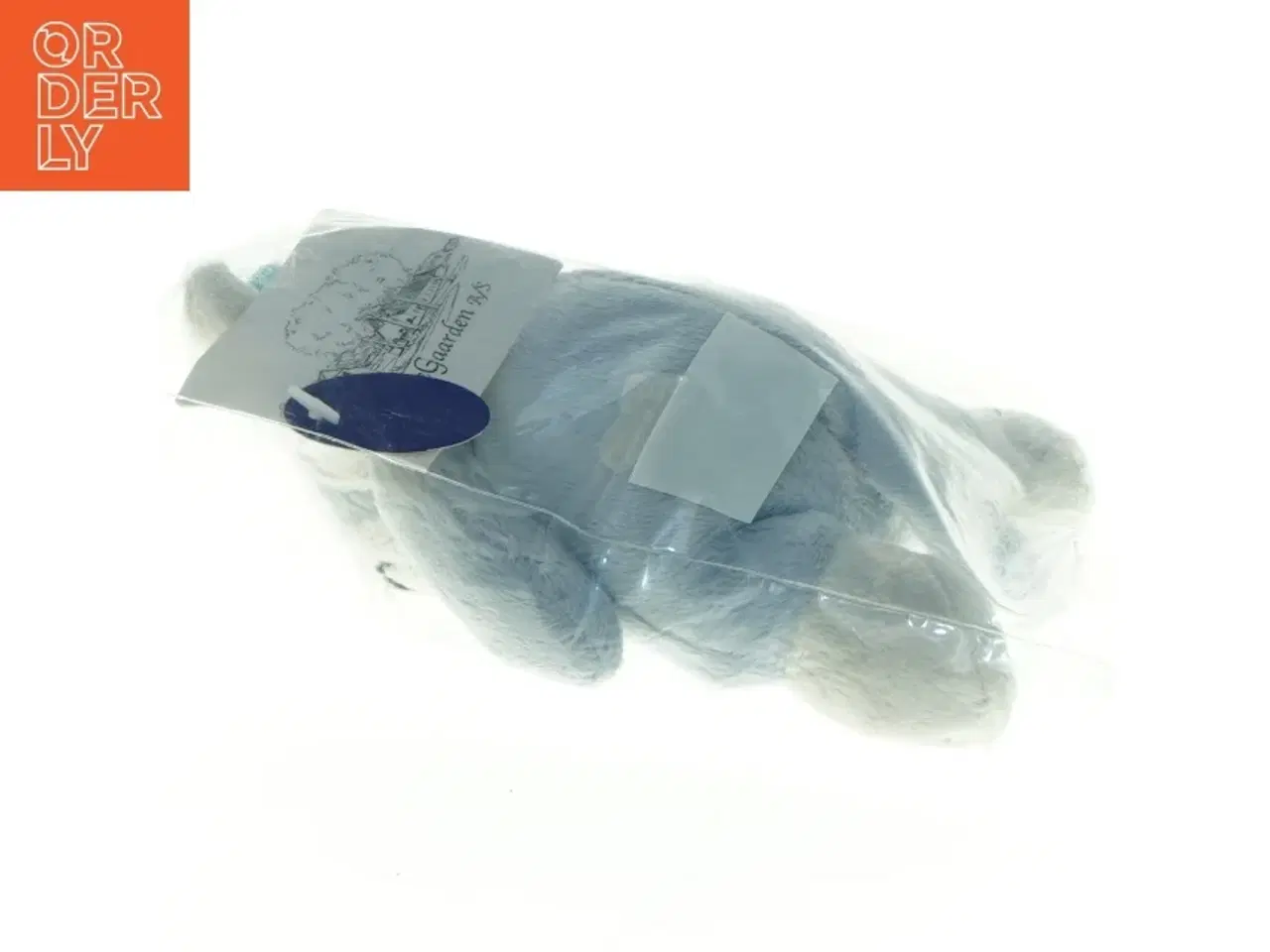 Billede 4 - Blå bamse fra Bamse Gaarden (str. 14 x, 9 cm)