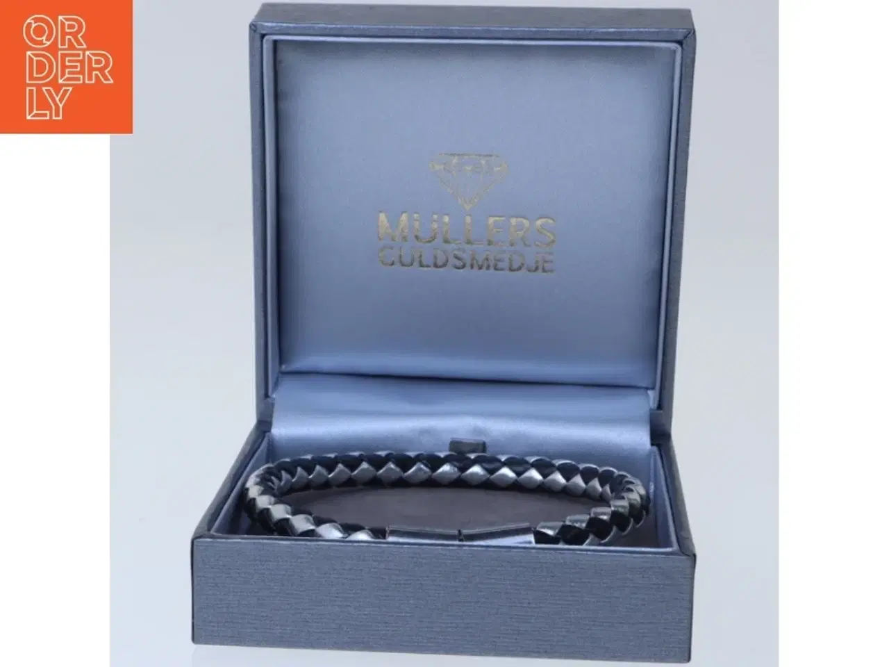 Billede 4 - Flettet armbånd i gaveæske fra Mullers Guldsmedje (str. Ø 8 cm)