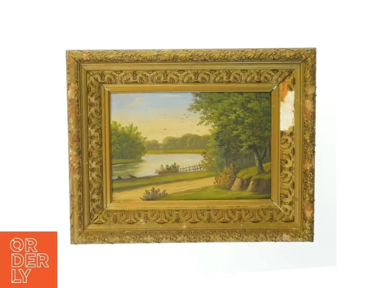 Billede 1 - Maleri med landskab (str. 49x39 cm)