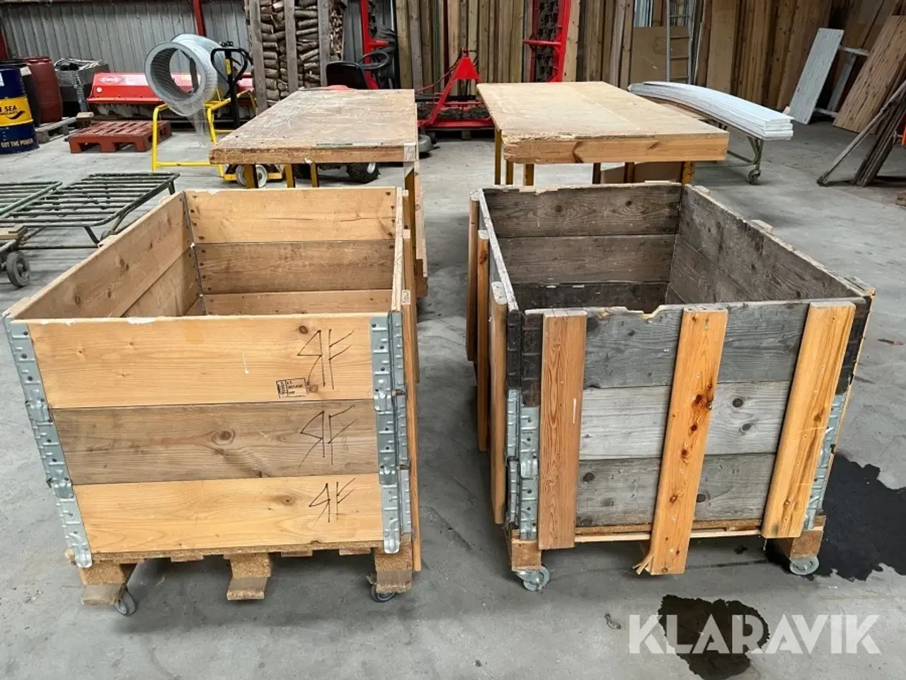 Billede 8 - Arbejdsborde og materiel pallevogne