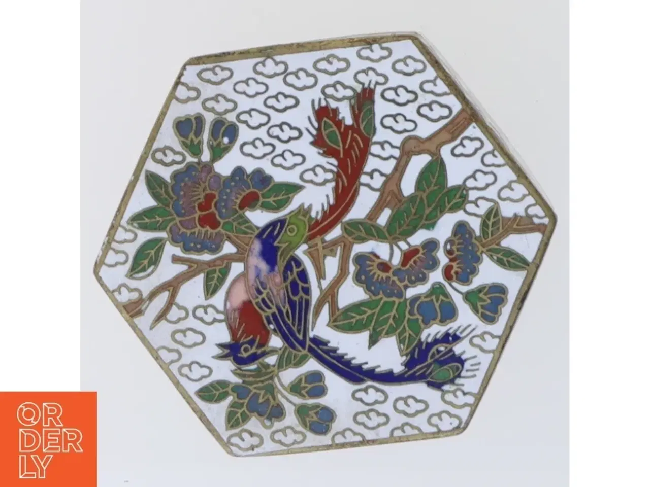 Billede 3 - Keramisk smykkeskrin med låg (str. 6,5 x 6 x 4 cm)