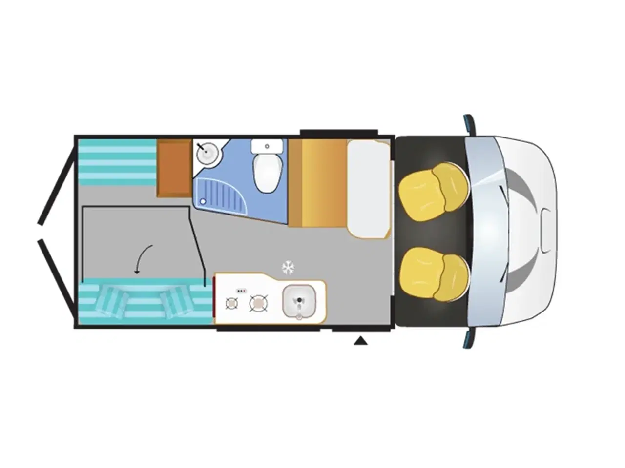Billede 26 - 2019 - Chausson Twist 594 S Van   Anvisningsbil. Flot, kort og effektiv med Inverter, to bodelsbatterier, Avara-alarm inde og ude samt Chaussons fantastiske VPS-isolering