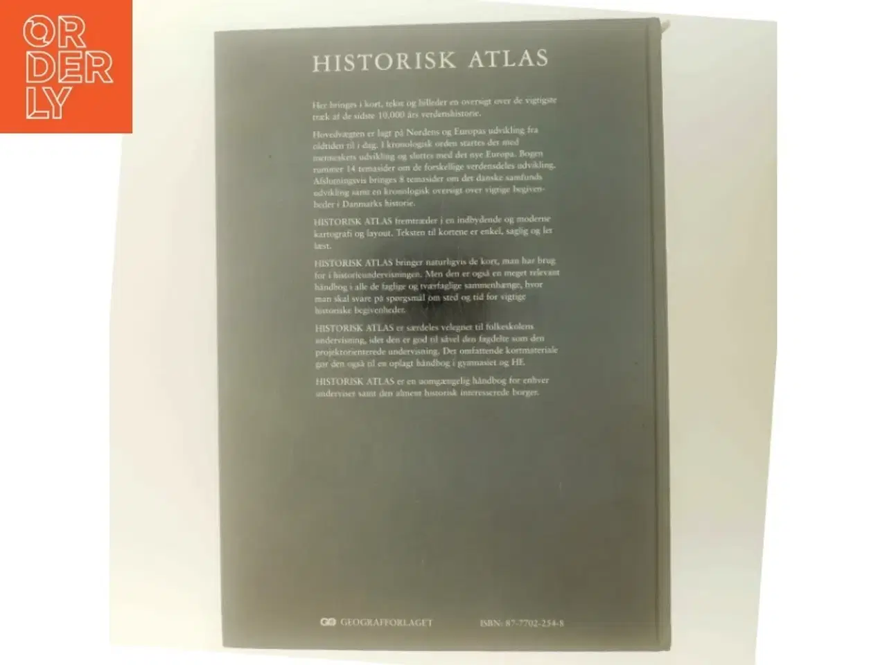 Billede 3 - Historisk Atlas af &lt;Bog ikke navngivet forfatter< (Bog)
