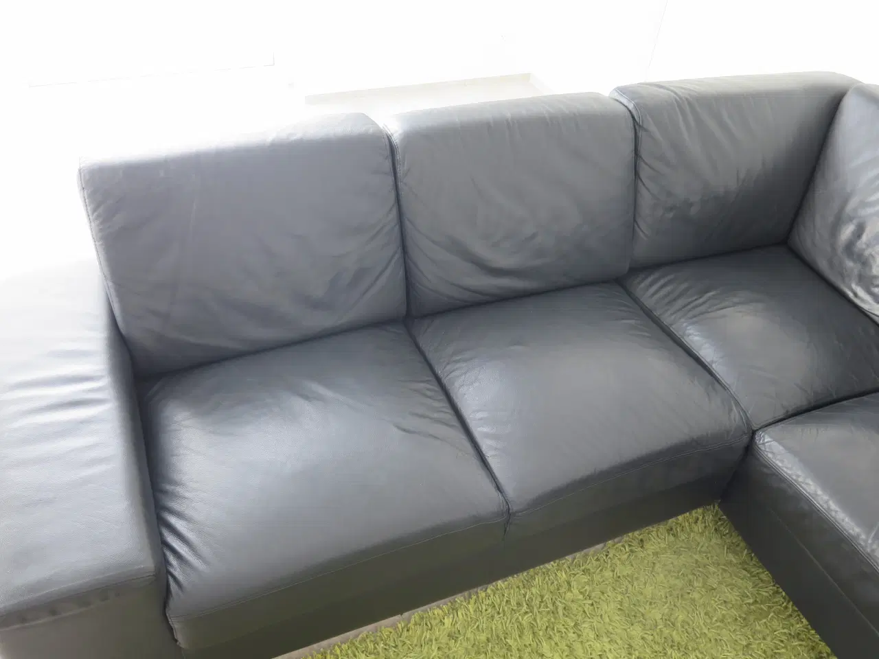 Billede 4 - Lædersofa med chaiselong