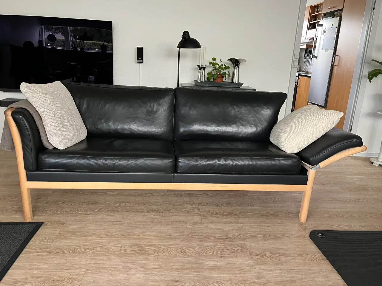 Billede 2 - 3 personers lædersofa