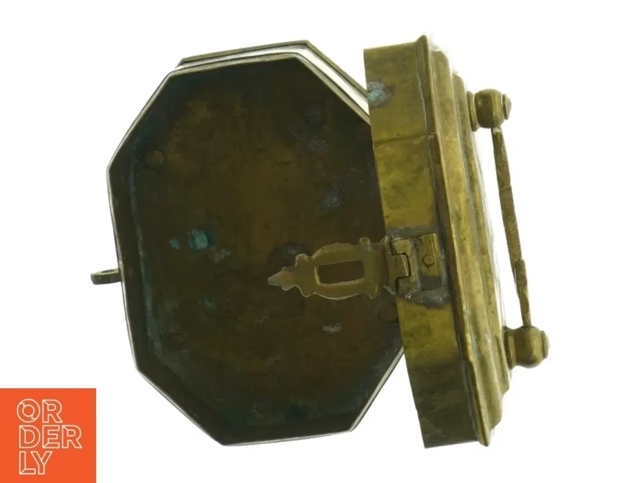 Billede 5 - Antik messing teboks (str. 12 x 9 cm)