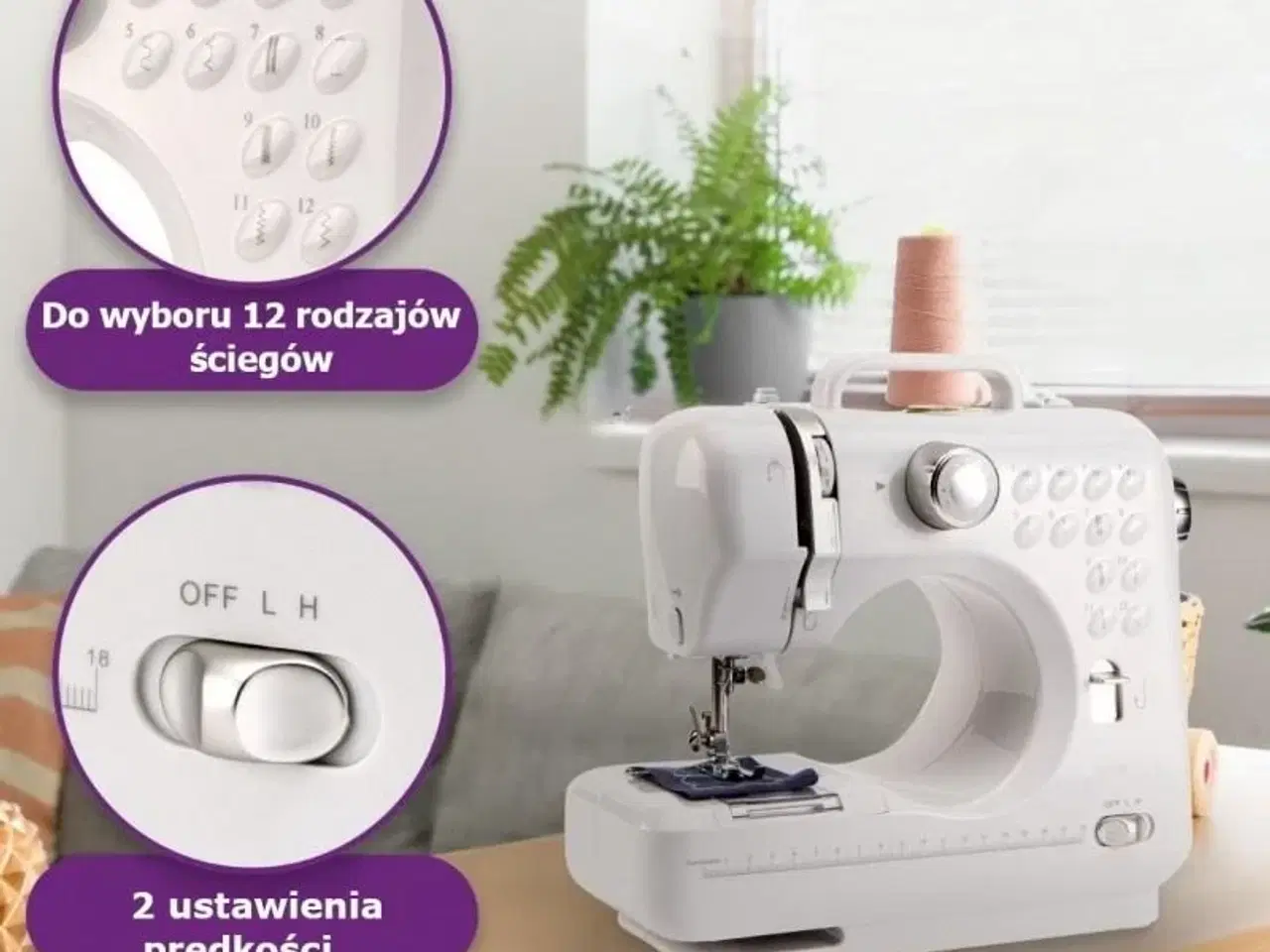 Billede 9 - Symaskine Clatronic NM 3795 – halvautomatisk, 12 sømme