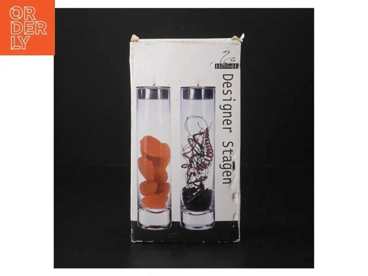 Billede 3 - Designer lysestager i glas fra Hannah (str. H. 19 cm. ø. 5 cm)